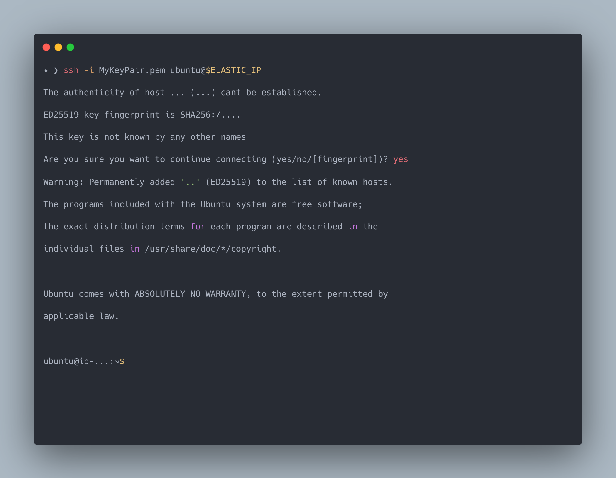 SSH into EC2 instance