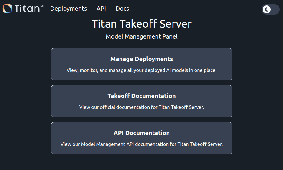 Model Management Home